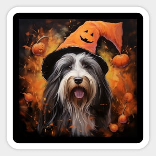 Bearded Collie Halloween Sticker